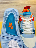 Air Jordan 4 Azul Claro Naranja